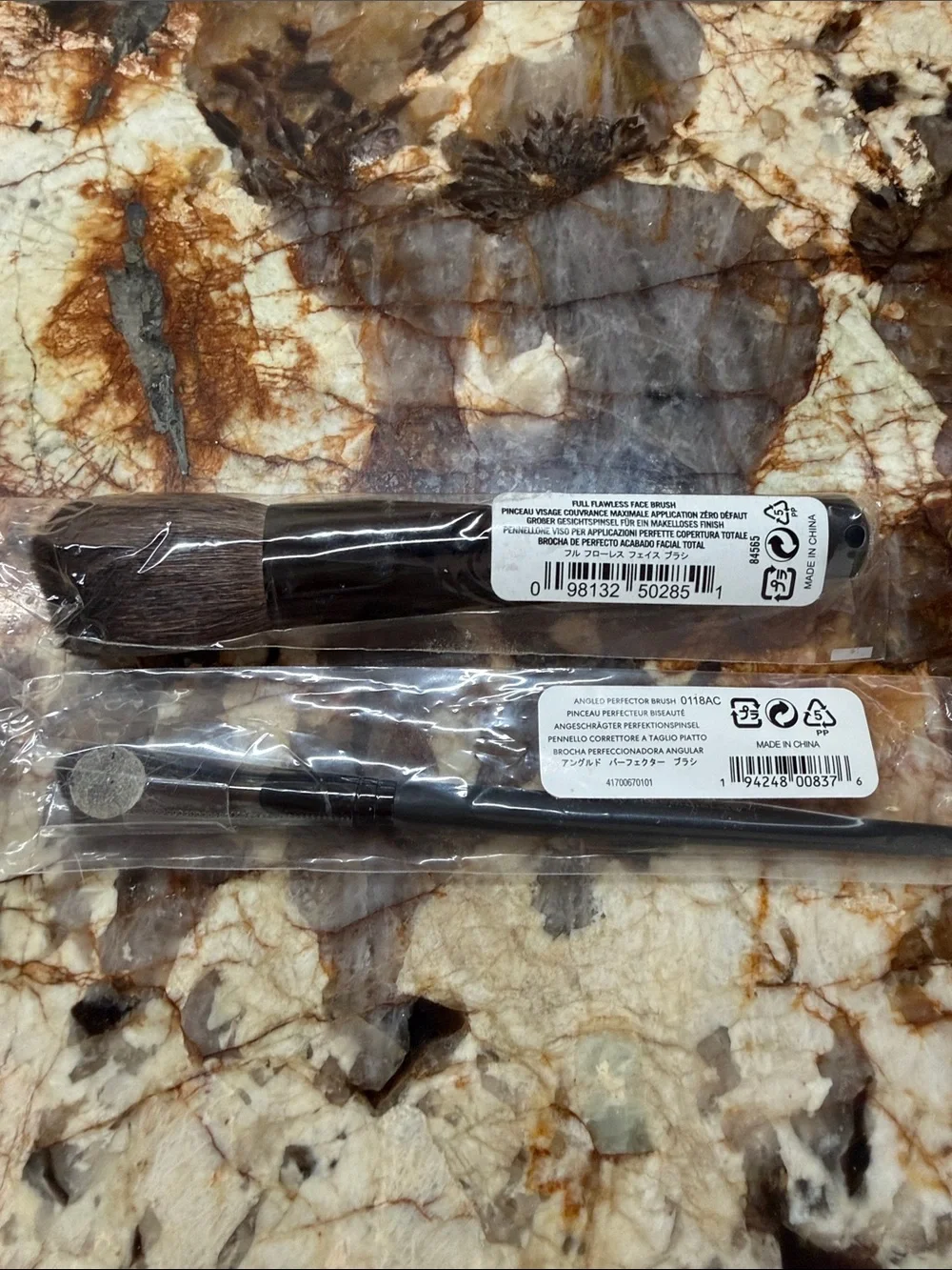 bareMinerals Full Flawless Face Brush & Angled Perfector Concealer Brush New